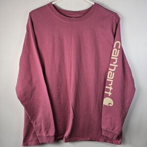 Carhartt Women's Workwear Sleeve Logo Long Sleeve Shirt Loose Fit Size XL 16-18